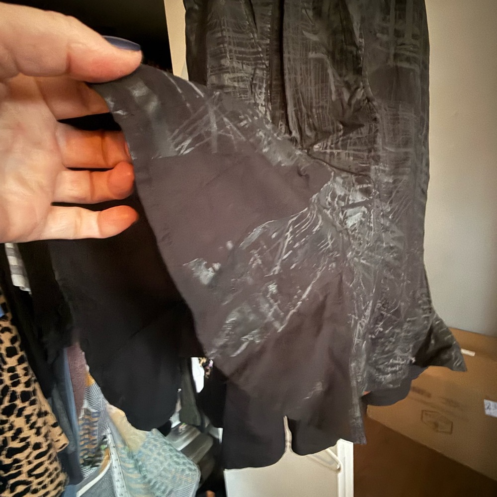 Black Grey Patterned Goth Steampunk-Like Skirt - image 4